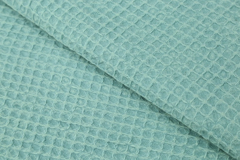 WAFFLE MINT TURKISH TOWEL-Turkish Towel-DECOROLALA