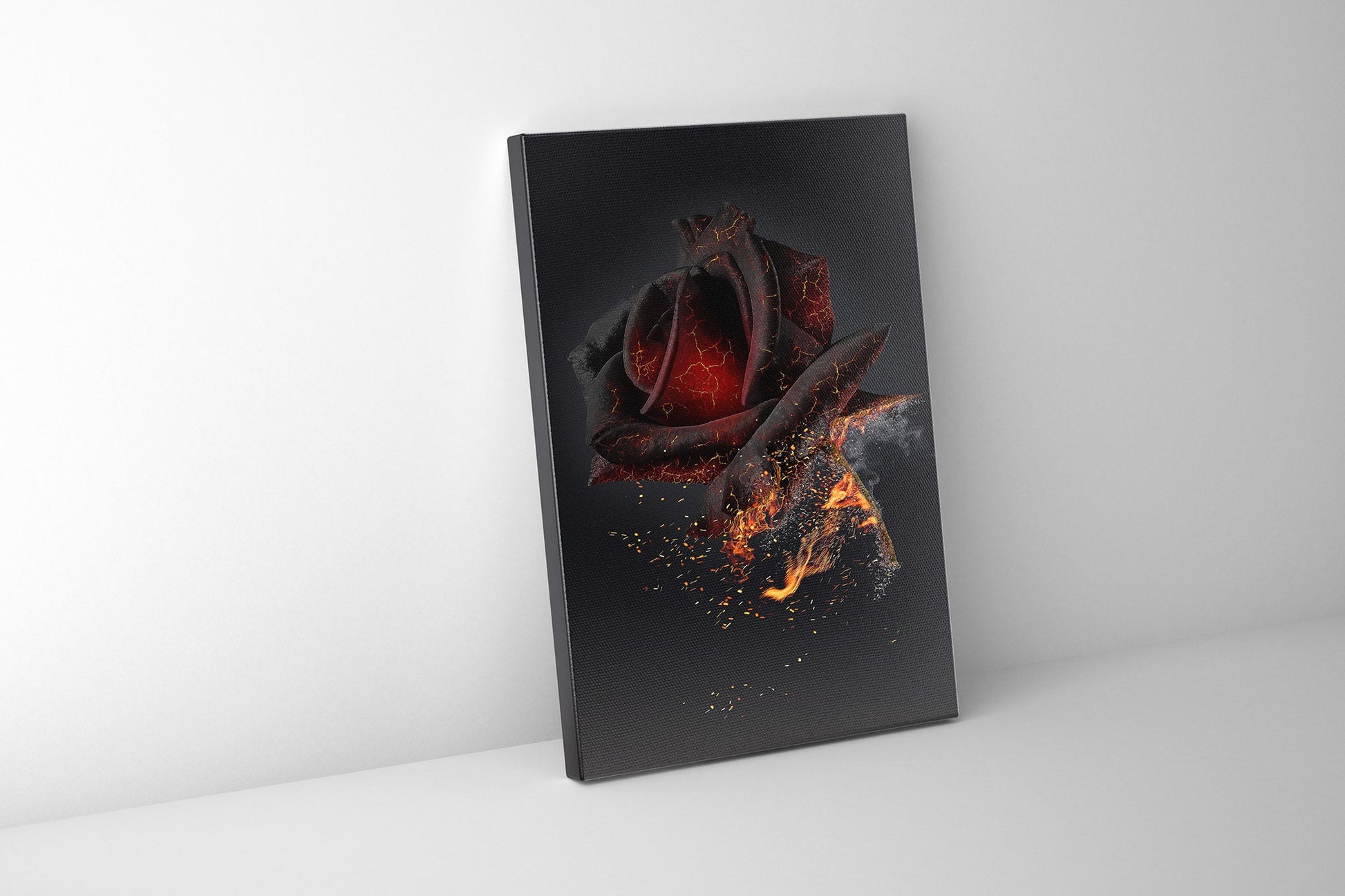 Canvas Print-Burning Rose-Wall art-Wall Decor-DECOROLALA