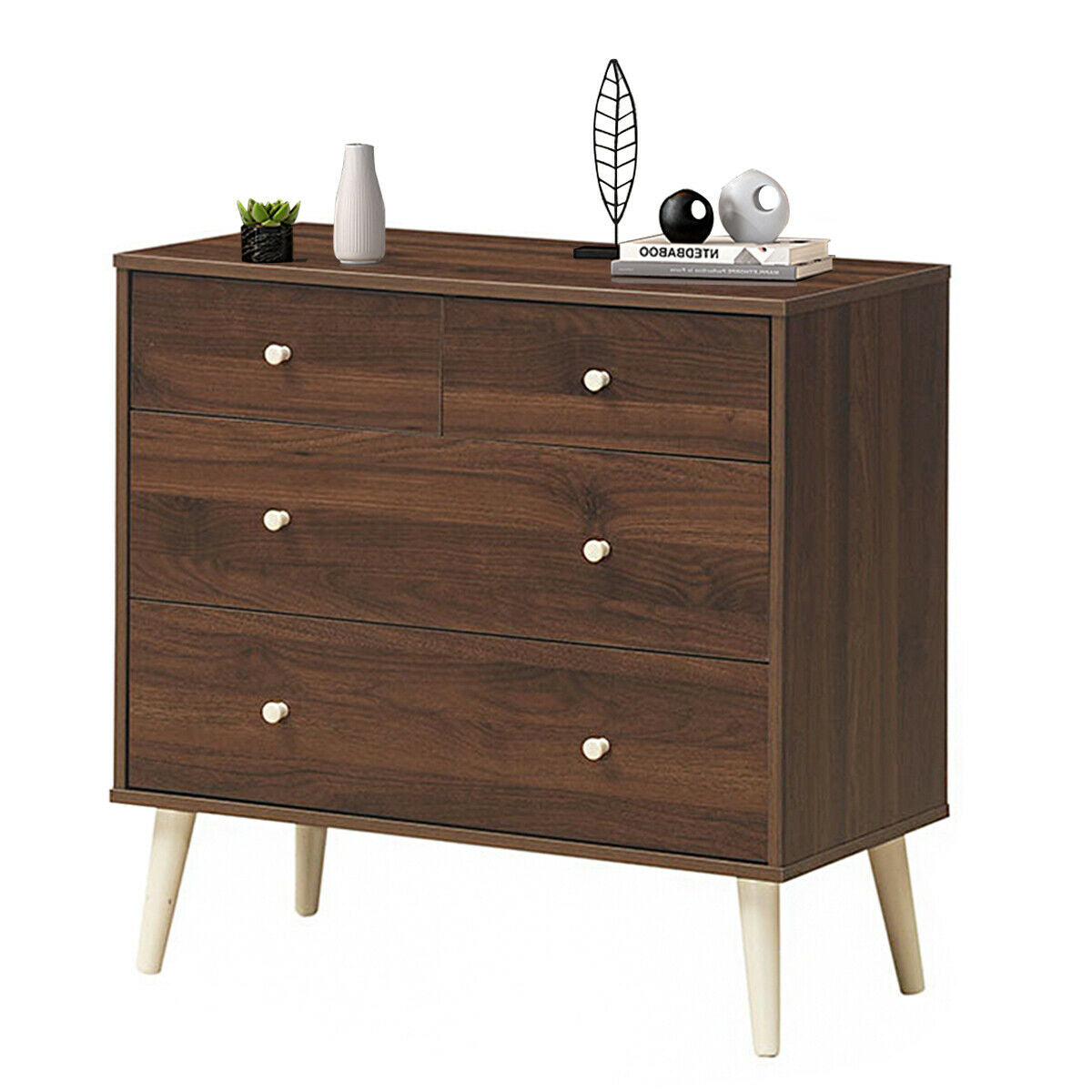 4-Drawer Dresser - Brown (min order qty 2)-Dressers & Chests-DECOROLALA