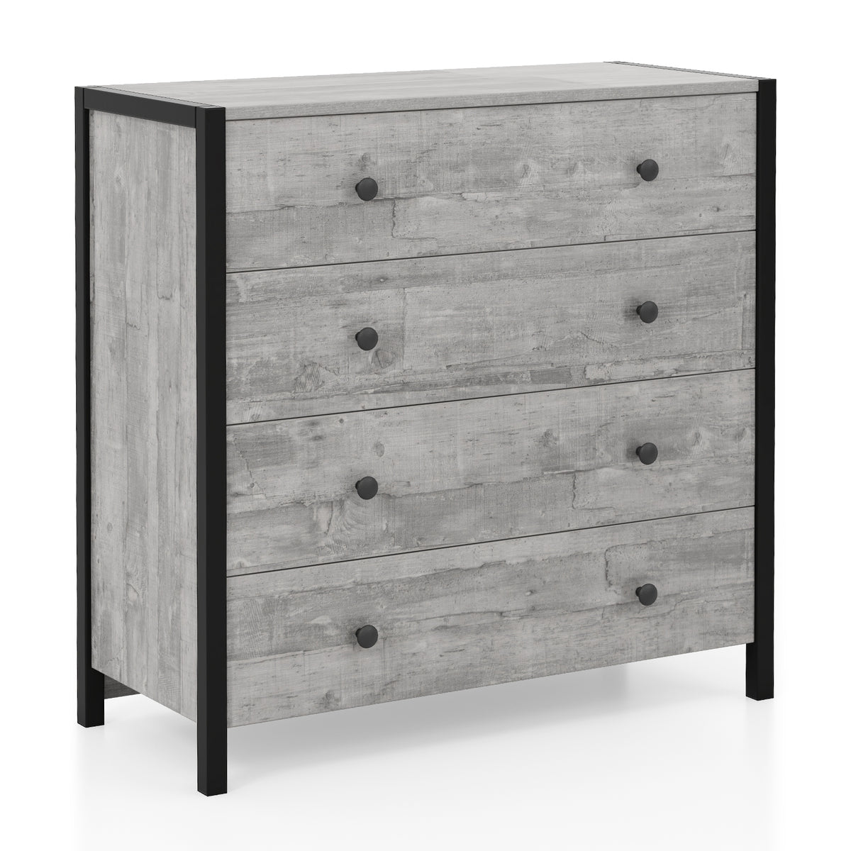4-Drawer Dresser - Gray (min order qty 2)-Dressers & Chests-DECOROLALA
