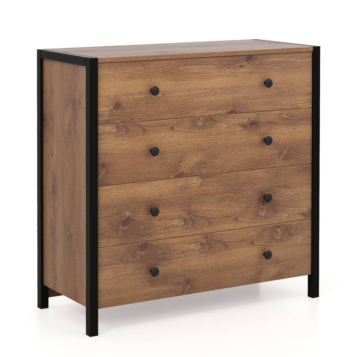 4-Drawer Dresser - Oak Wooden Chest (min order qty 2)-Dressers & Chests-DECOROLALA