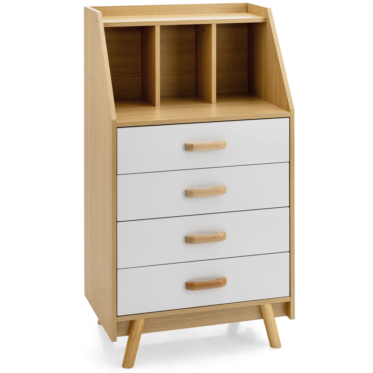 4-Drawer Dresser with 2 Anti-Tipping Kits - Natural (min order qty 2)-Dressers & Chests-DECOROLALA