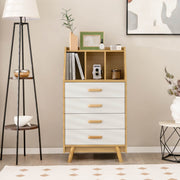 4-Drawer Dresser with 2 Anti-Tipping Kits - Natural (min order qty 2)-Dressers & Chests-DECOROLALA