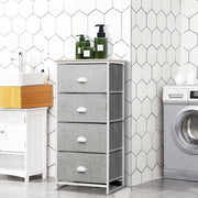 4-Drawer Fabric Chest - Gray (min order qty 2)-Dressers & Chests-DECOROLALA