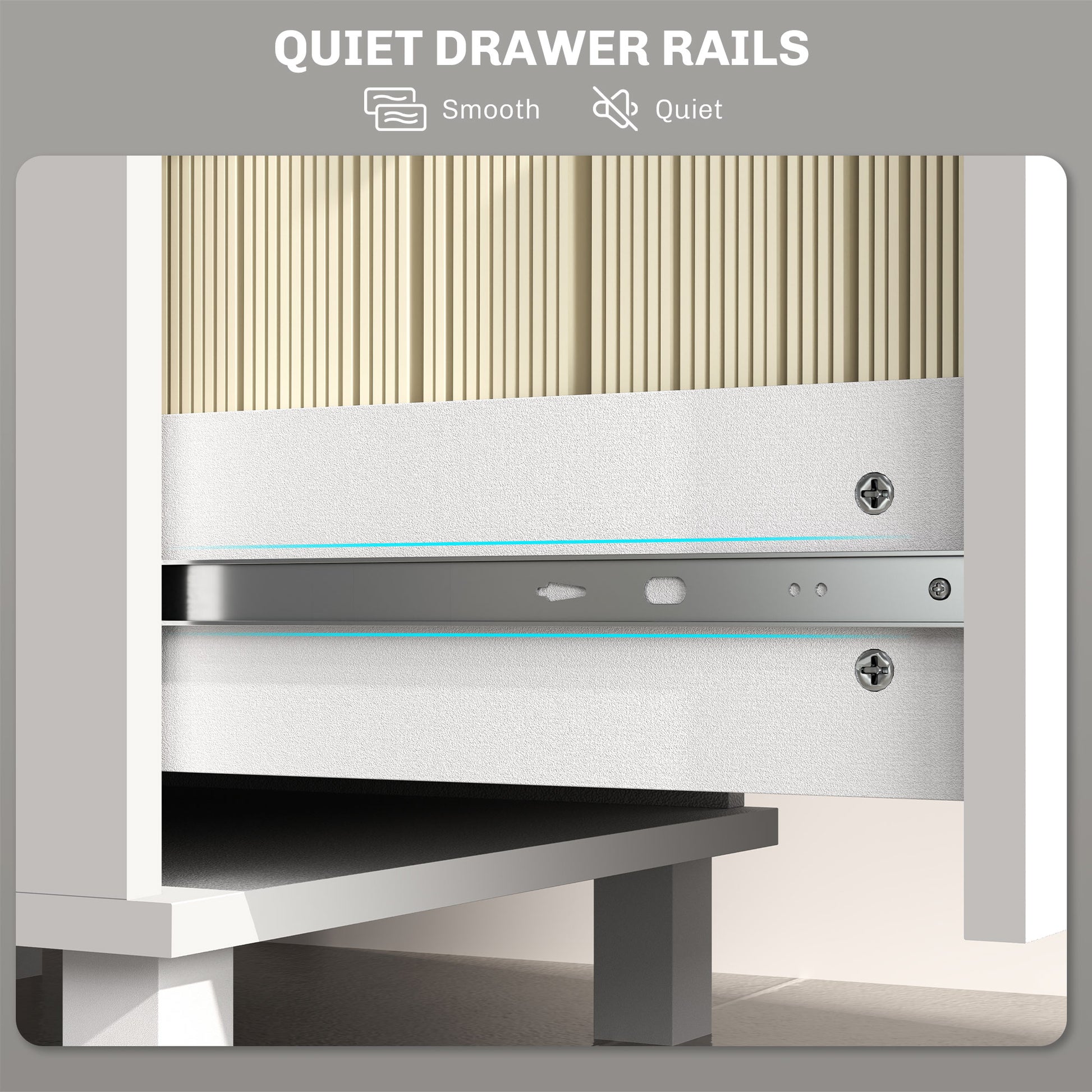 4 Drawer File Cabinet with Lock, Office Filing Cabinet, A4 Letter Size, Hanging File Folders, White-Office Products > Office Furniture > Office Cabinets & Cupboards-DECOROLALA