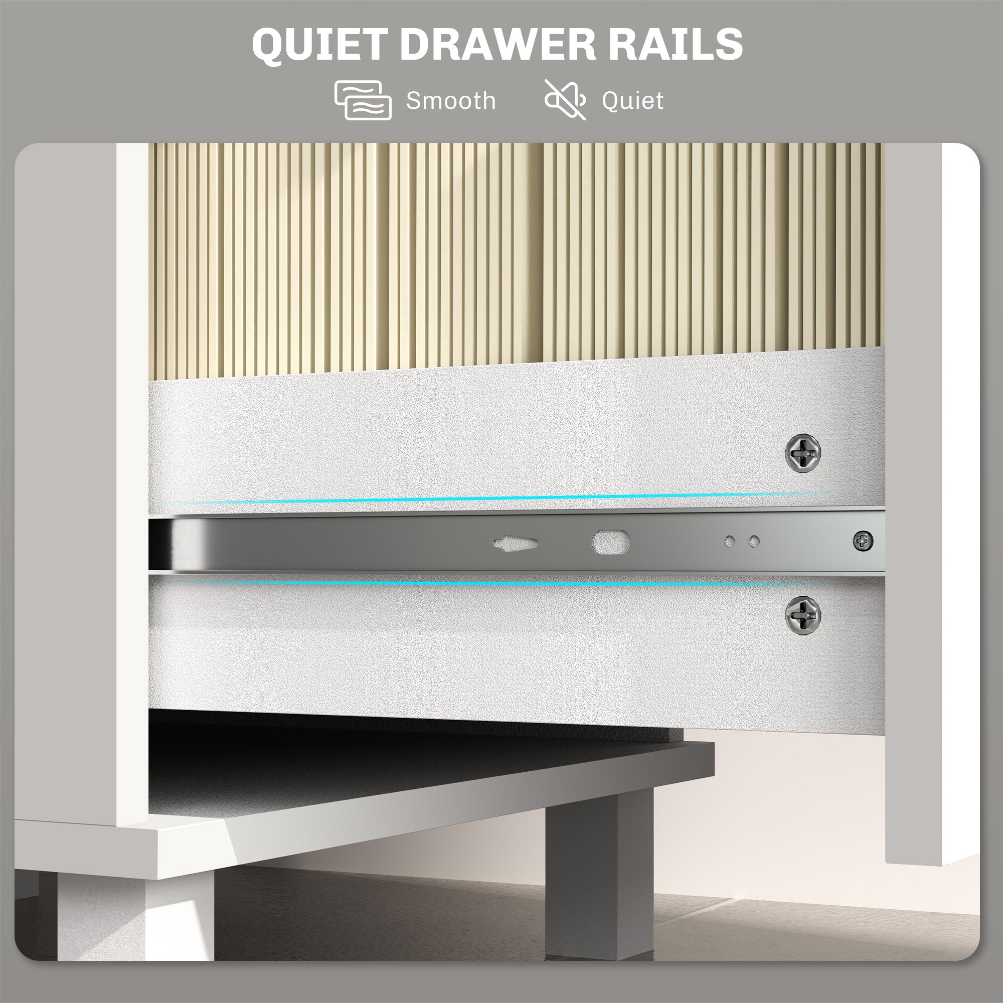 4 Drawer File Cabinet with Lock, Office Filing Cabinet, A4 Letter Size, Hanging File Folders, White-Office Products > Office Furniture > Office Cabinets & Cupboards-DECOROLALA
