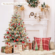 4 FT Pre-lit Artificial Entrance Christmas Tree 100 LED Lights-Christmas Trees-DECOROLALA