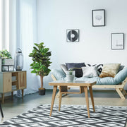 4 Feet Artificial Fiddle Leaf Fig Tree Decorative Planter-Artificial Plants-DECOROLALA