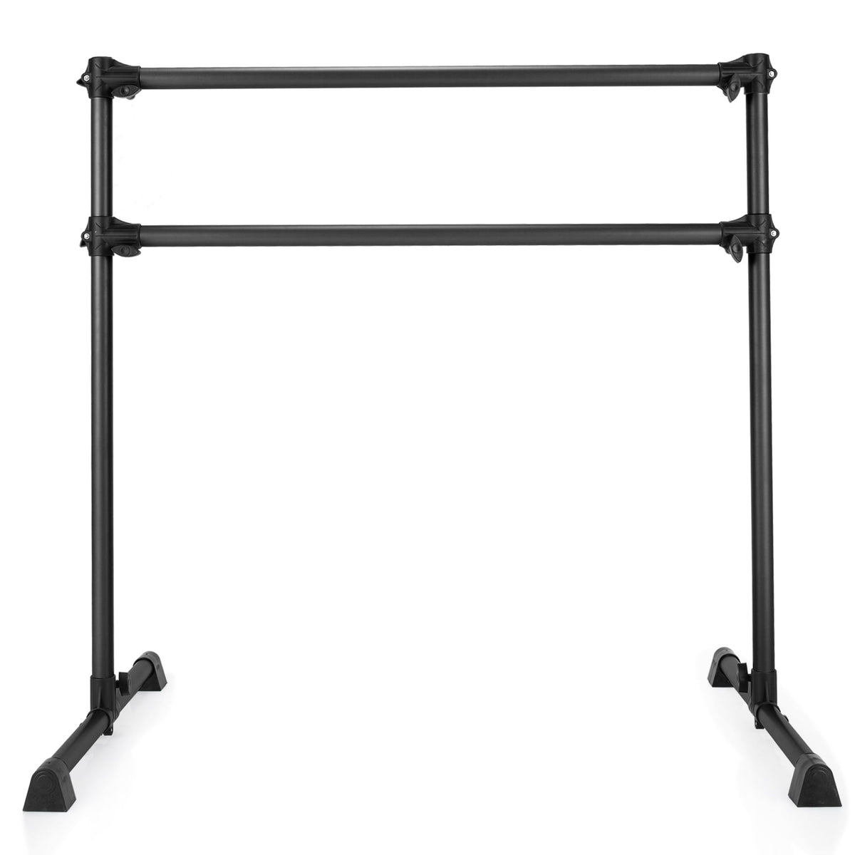 4 Feet Portable Double Freestanding Barre Dancing Stretching-Black-Yoga Accessories-DECOROLALA