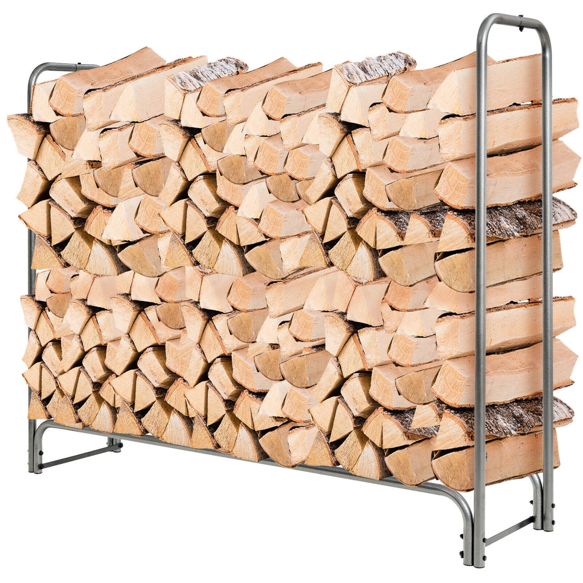 4 Feet/5 Feet/6 Feet/8 Feet Firewood Storage Log Rack-5 Feet-Log Racks & Carriers-DECOROLALA