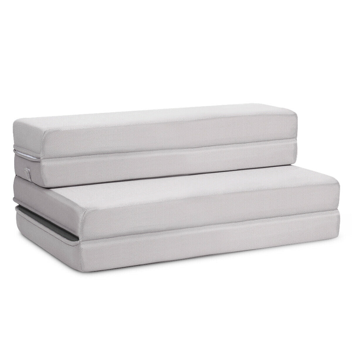 4 Inch Folding Sofa Bed Foam Mattress with Handles-Twin XL-Mattresses-DECOROLALA
