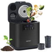 4 L Electric Composter with Lid and LED Display for Kitchen-Black-Food Mixers & Blenders-DECOROLALA