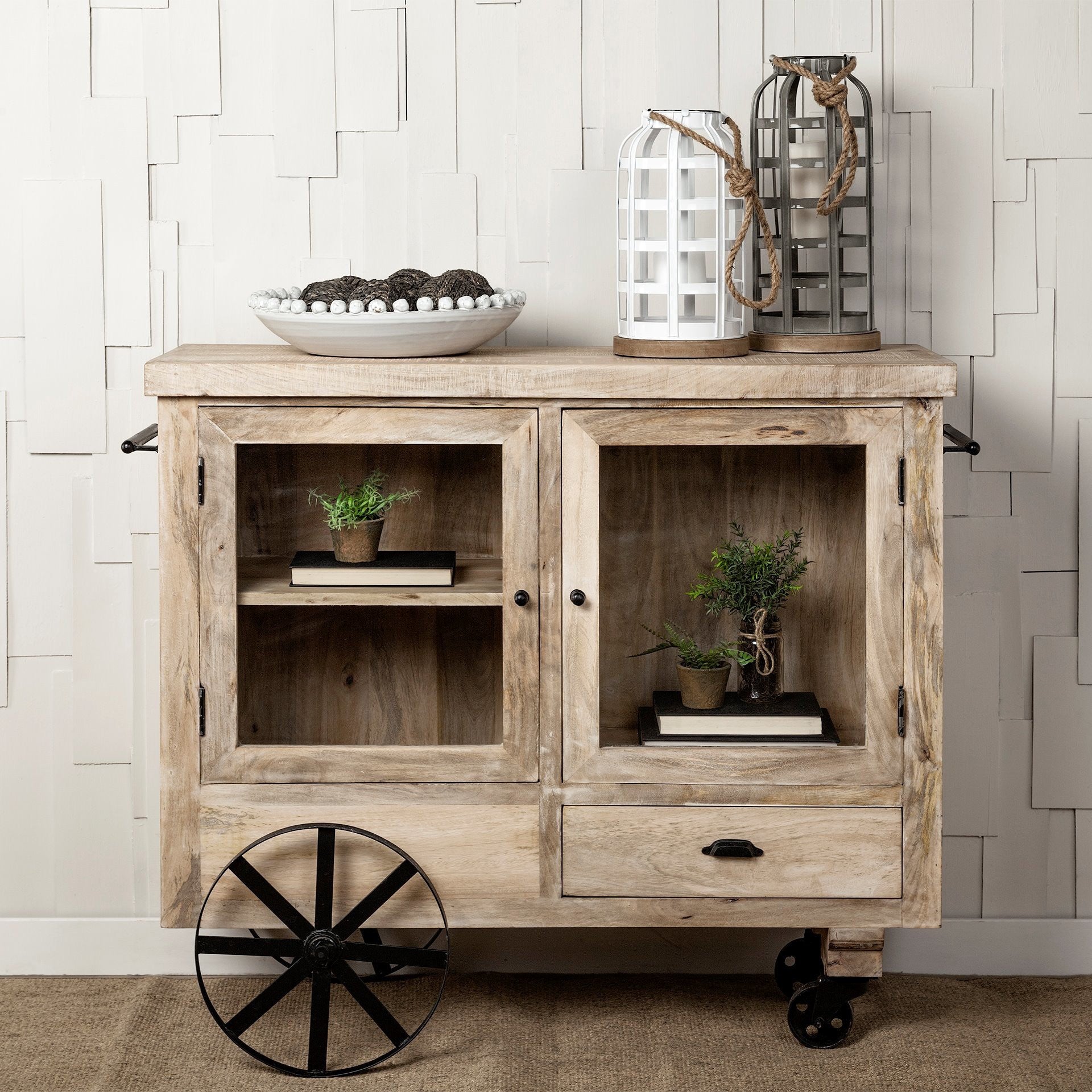 4" Off White Ceramic Tabletop Sculpture-Sculptures-DECOROLALA