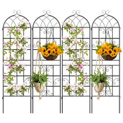 4 Pack 71" x 20" Metal Garden Trellis for Outdoor Climbing Plants-Plant Supports-DECOROLALA