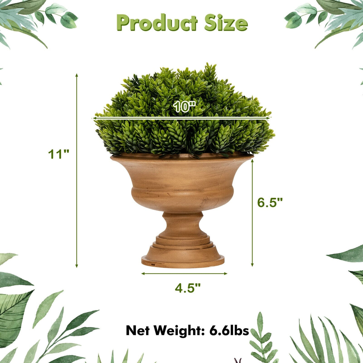 4 Pack Artificial Boxwood Topiary Trees-Artificial Plants-DECOROLALA