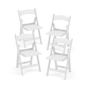 4 Pack Resin Folding Chairs with Padded Seat-White-Dining Chairs-DECOROLALA
