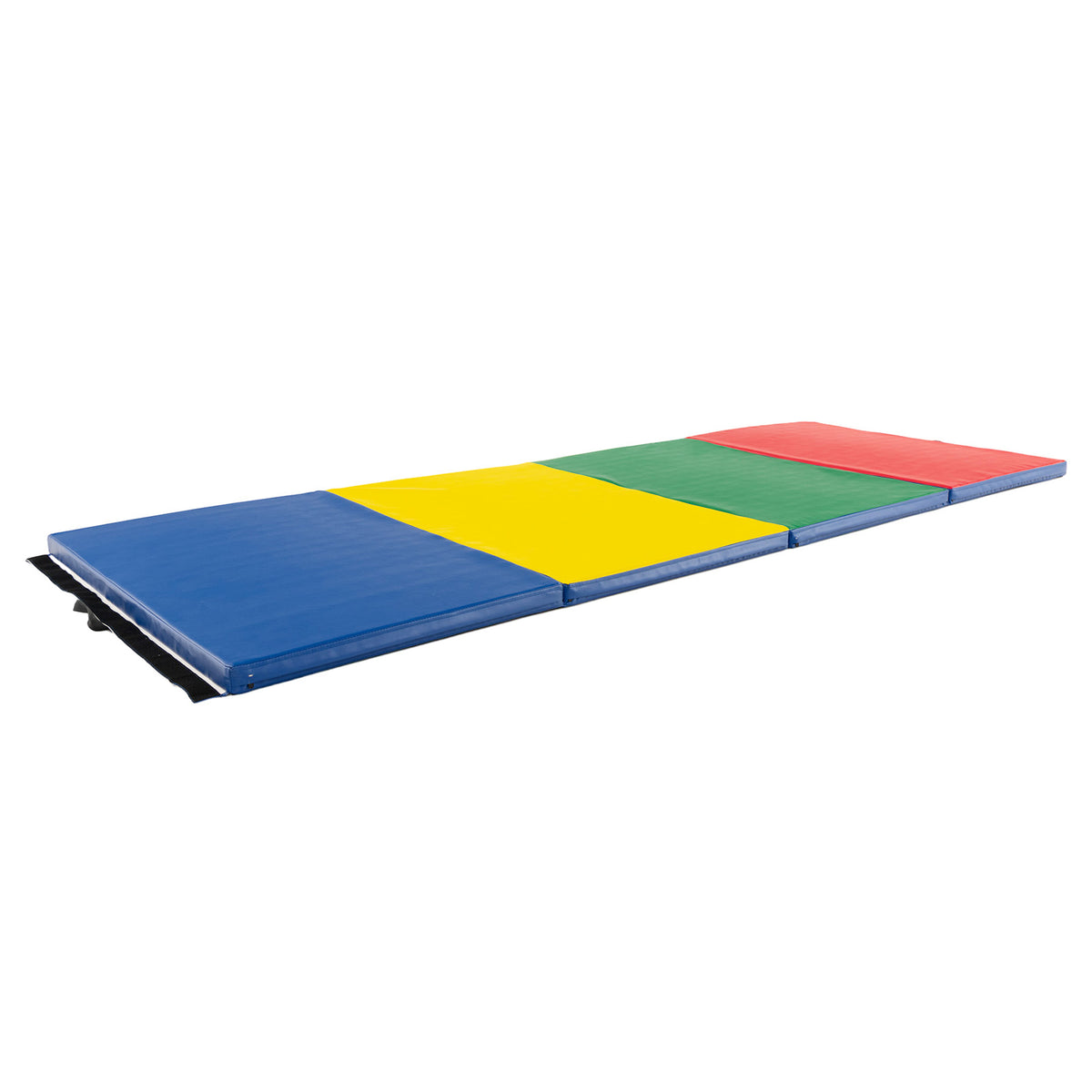 4-Panel PU Leather Folding Exercise Mat with Carrying Handles-Multicolor-Yoga & Gym Mats-DECOROLALA