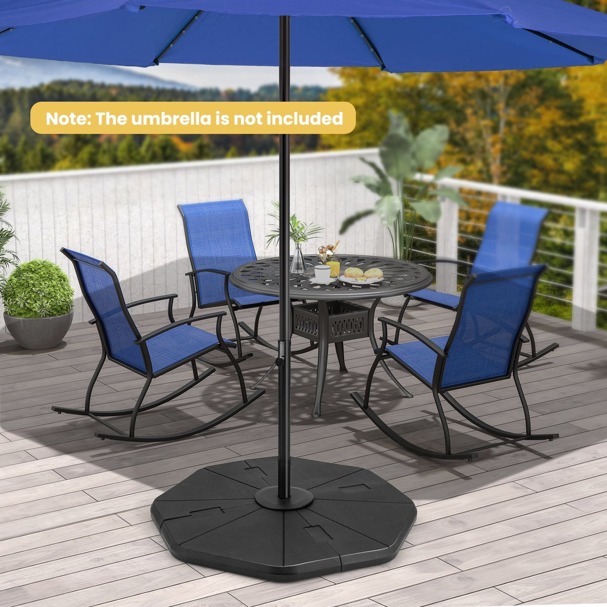 4-Piece Fillable Umbrella Base Stand for Garden Yard Poolside-Outdoor Umbrella Bases-DECOROLALA