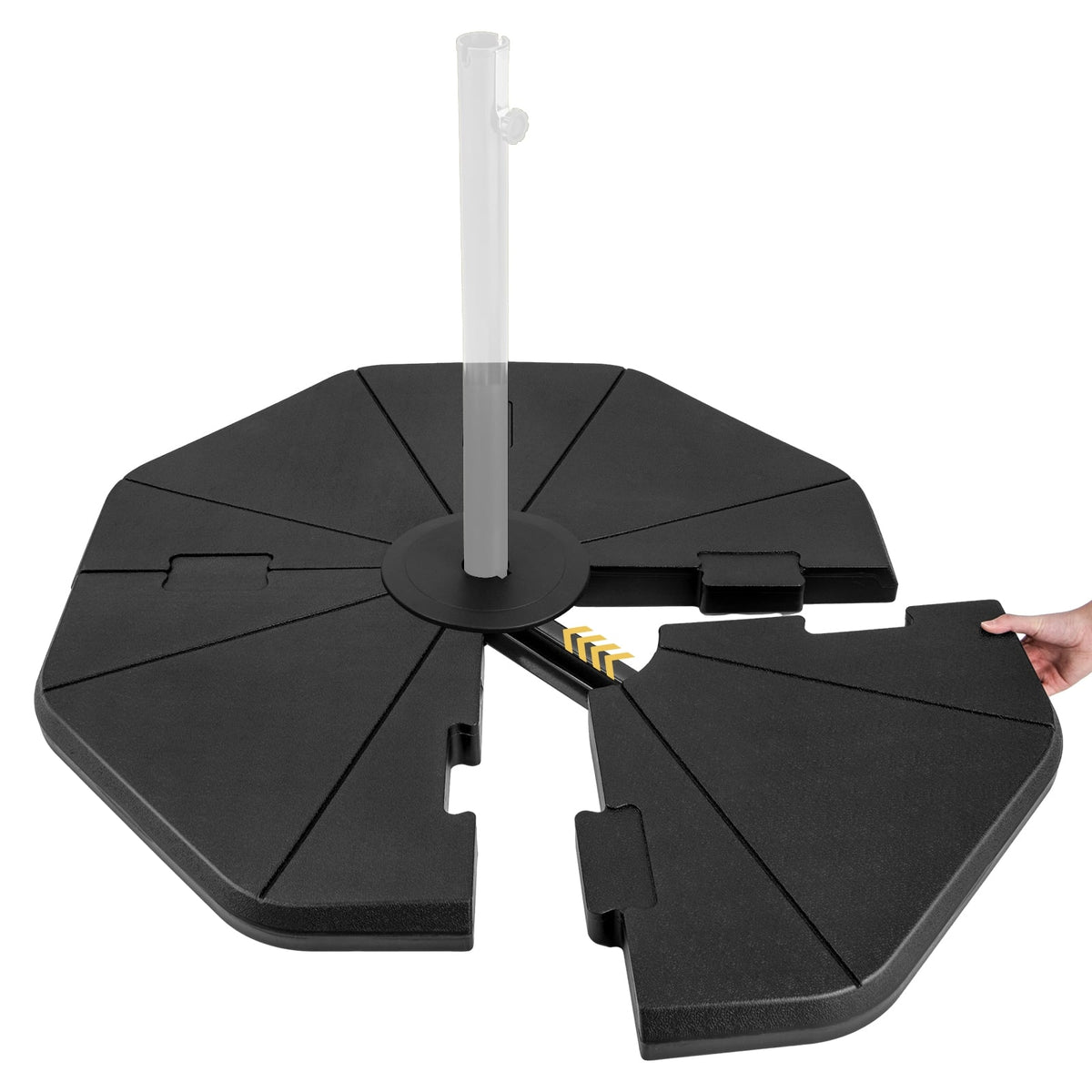 4-Piece Fillable Umbrella Base Stand for Garden Yard Poolside-Outdoor Umbrella Bases-DECOROLALA
