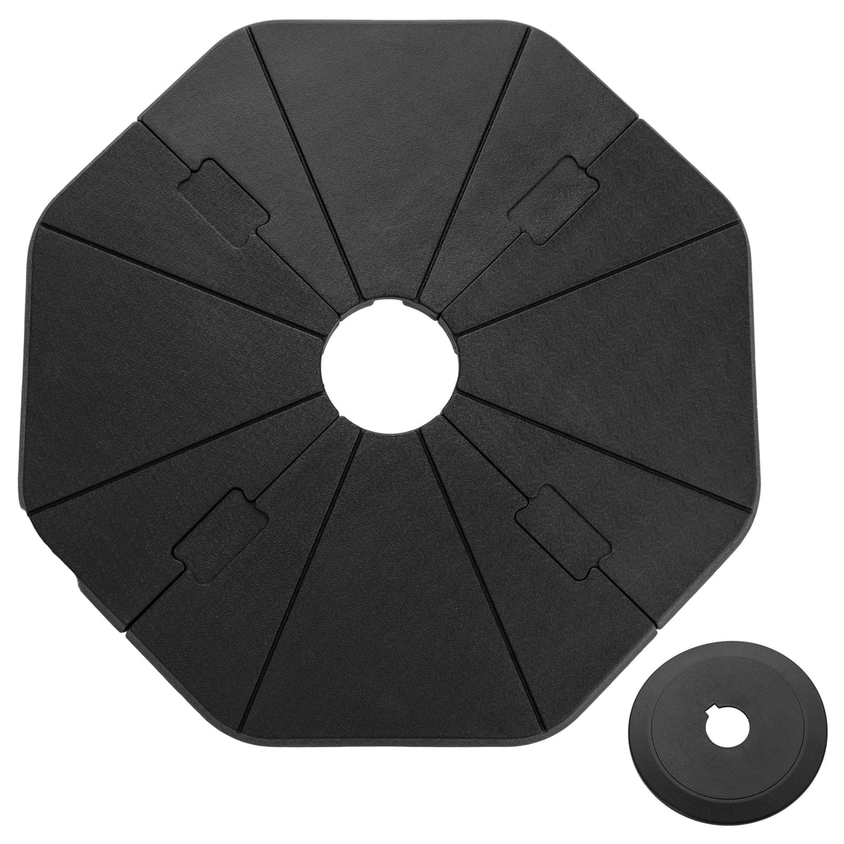 4-Piece Fillable Umbrella Base Stand for Garden Yard Poolside-Outdoor Umbrella Bases-DECOROLALA