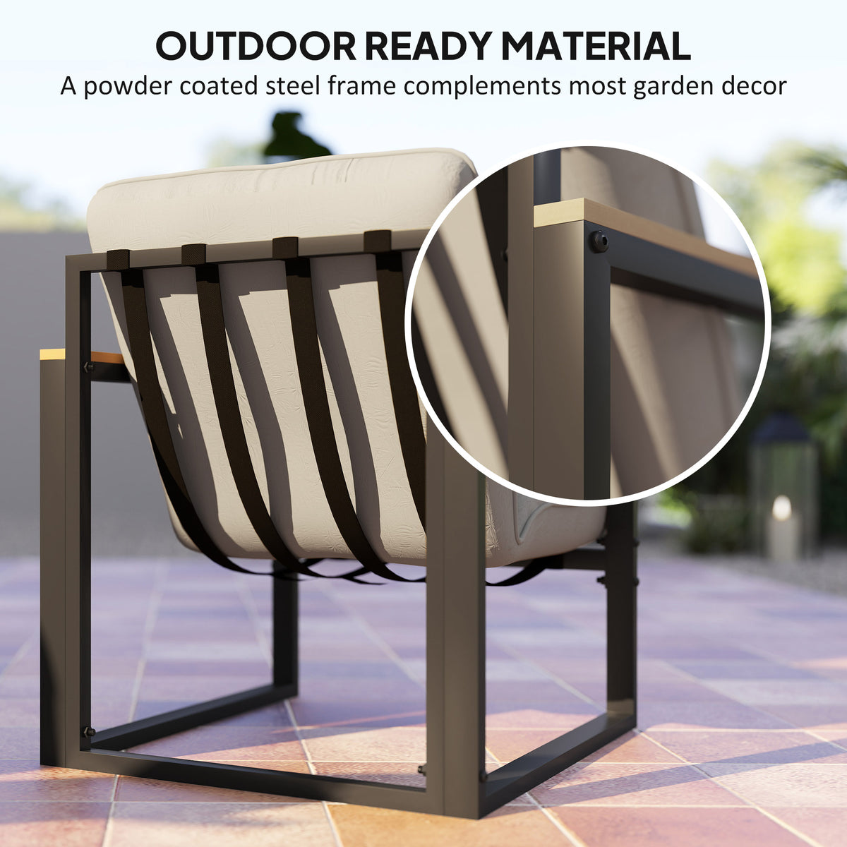 4 Piece Patio Furniture Set - Light Grey-Patio Furniture Sets-DECOROLALA