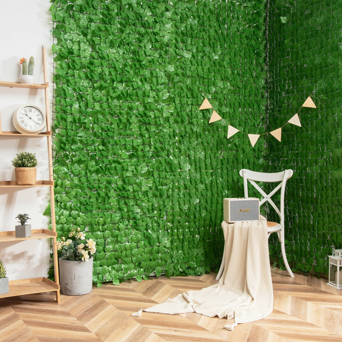 4 Pieces 118 x 39 Inch Artificial Ivy Privacy Fence for Fence and Vine Decor-Outdoor Privacy Screens-DECOROLALA