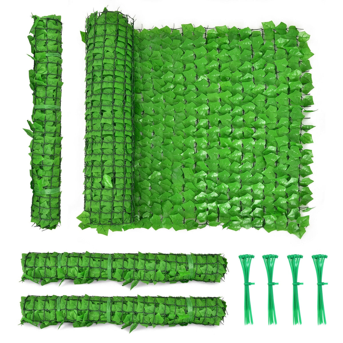 4 Pieces 118 x 39 Inch Artificial Ivy Privacy Fence for Fence and Vine Decor-Outdoor Privacy Screens-DECOROLALA