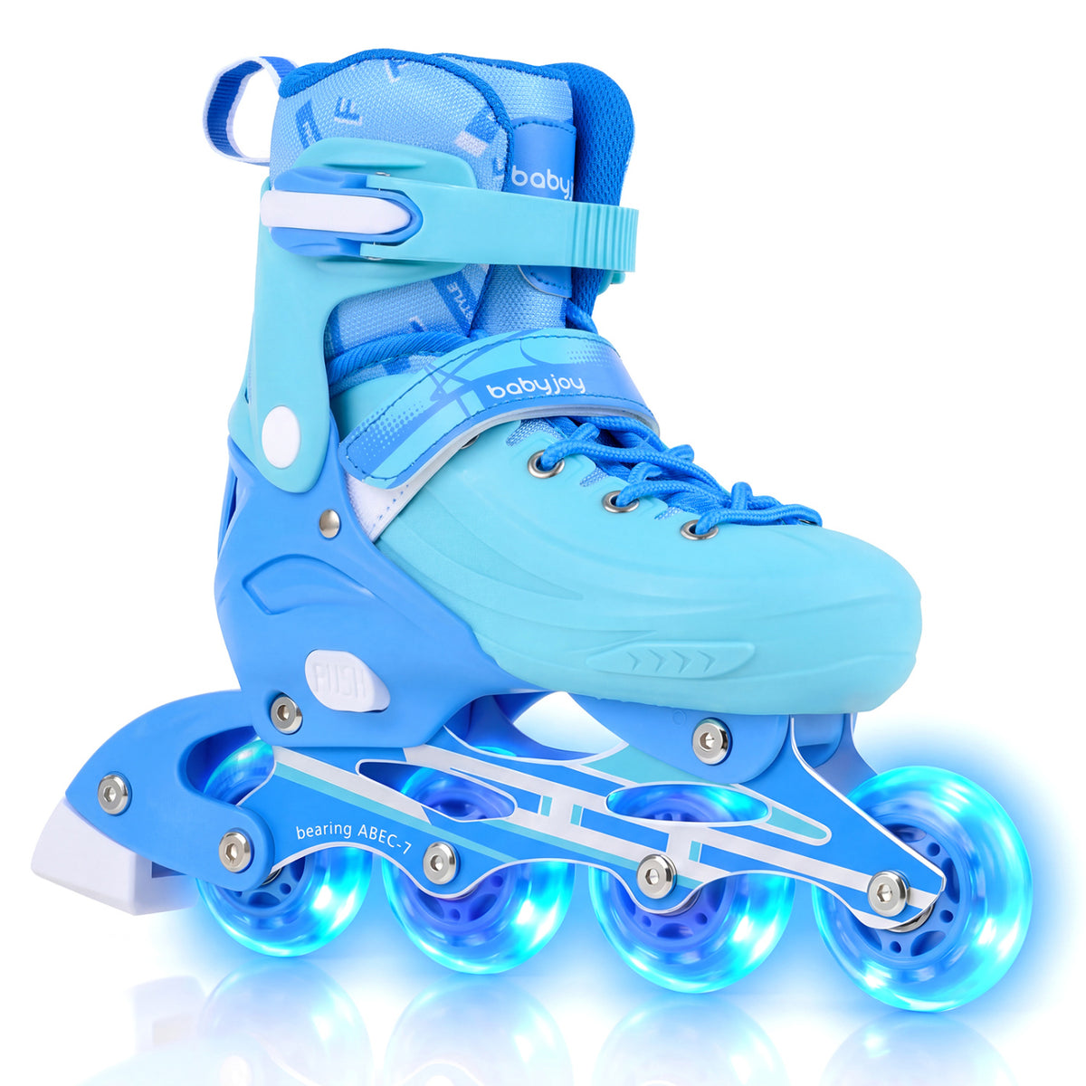 Adjustable Light-Up Inline Skates for Kids - Sizes 13.5C-3