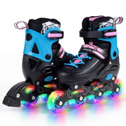 Adjustable Light-Up Inline Skates for Kids - Sizes 13.5C-3