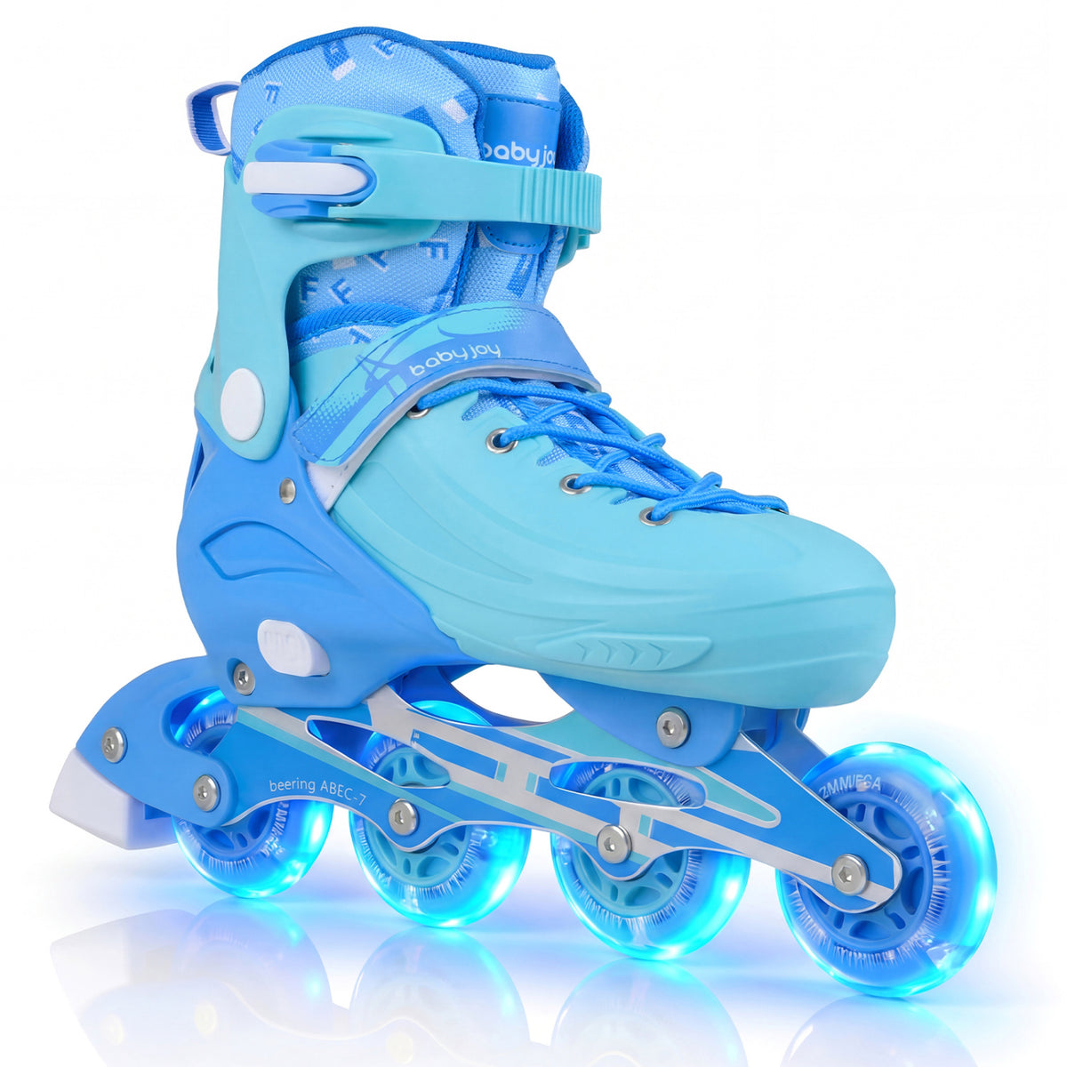 Patins à roues alignées lumineux réglables en 4 tailles pour enfants de 9 à 14 ans