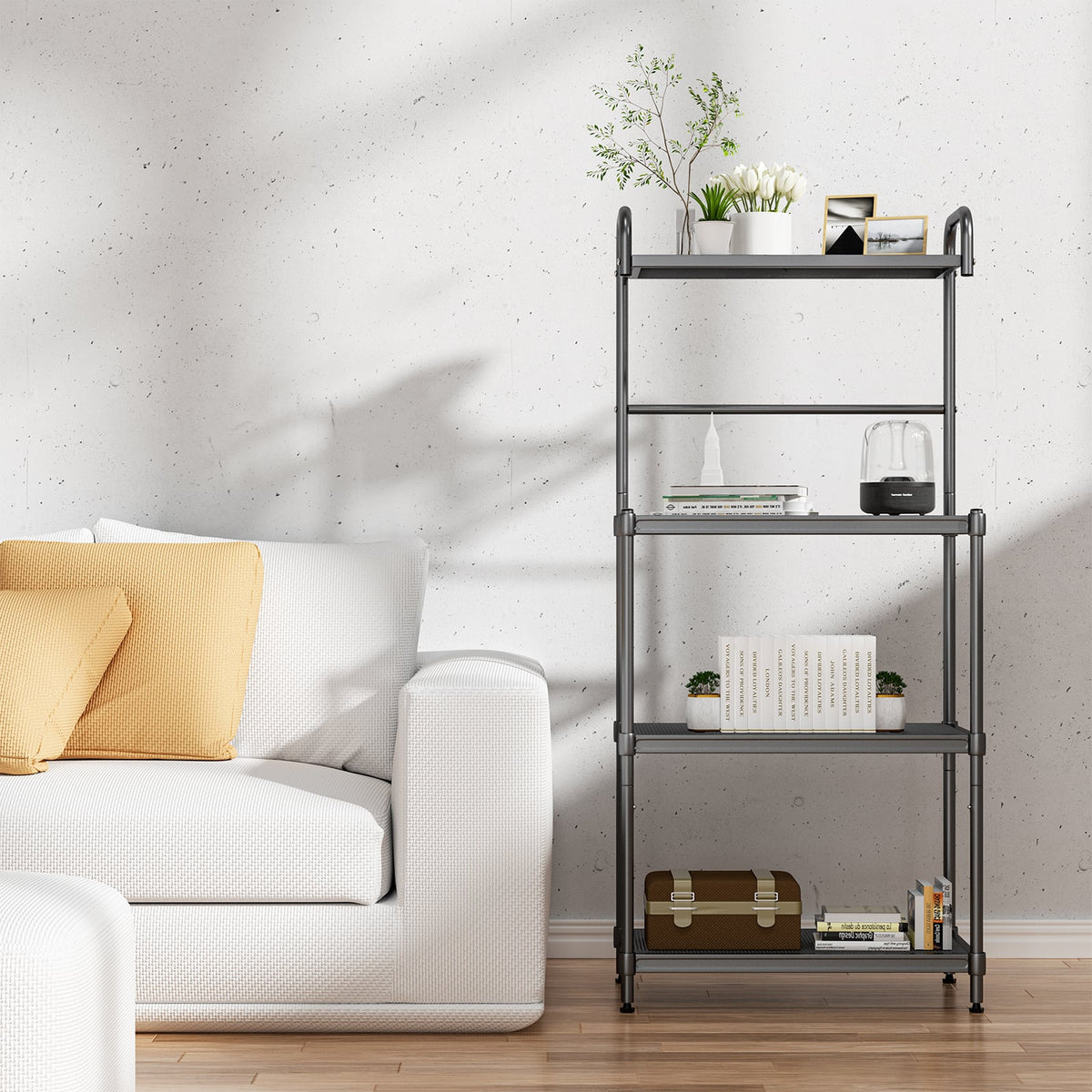 4-Tier Baker’s Rack Stand Shelves Kitchen Storage Rack Organizer-Baker’s Racks-DECOROLALA