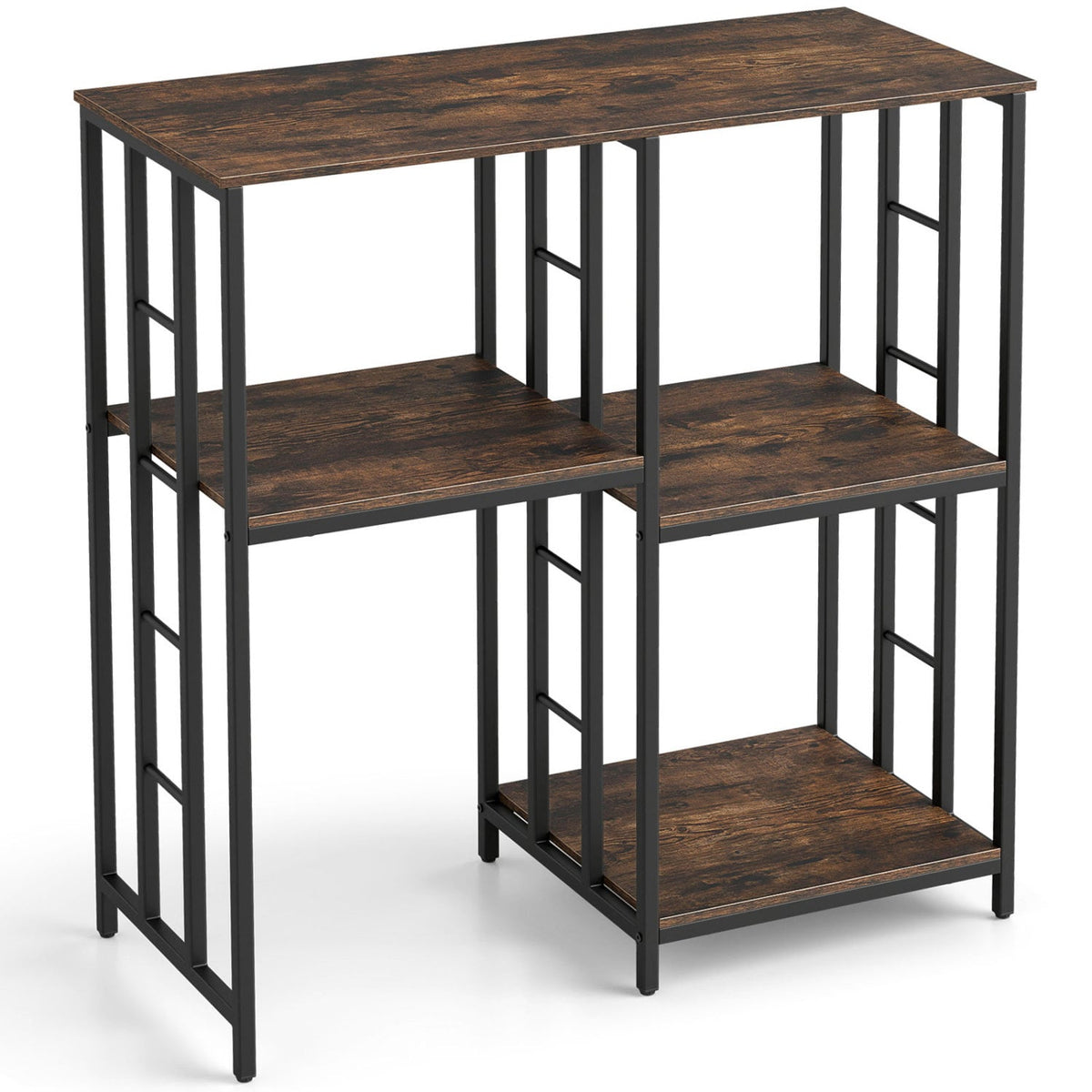 4-Tier Heavy-Duty Kitchen Baker's Rack- Brown-Baker’s Racks-DECOROLALA
