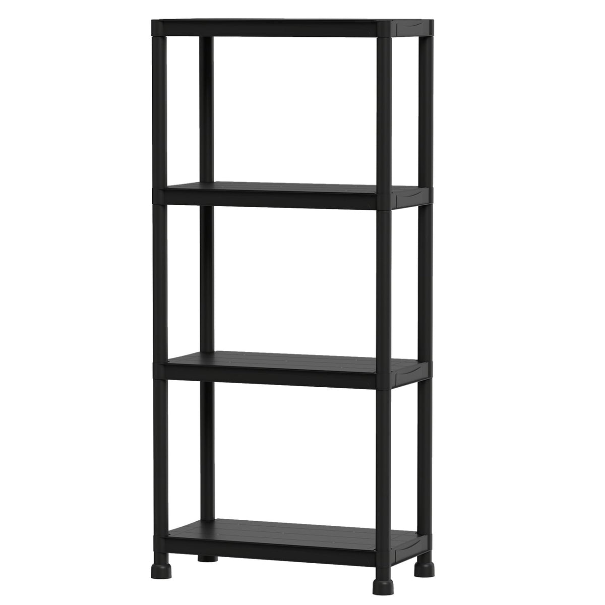 4-Tier Heavy-Duty Plastic Storage Shelves Freestanding Garage Shelving Unit-Garages-DECOROLALA
