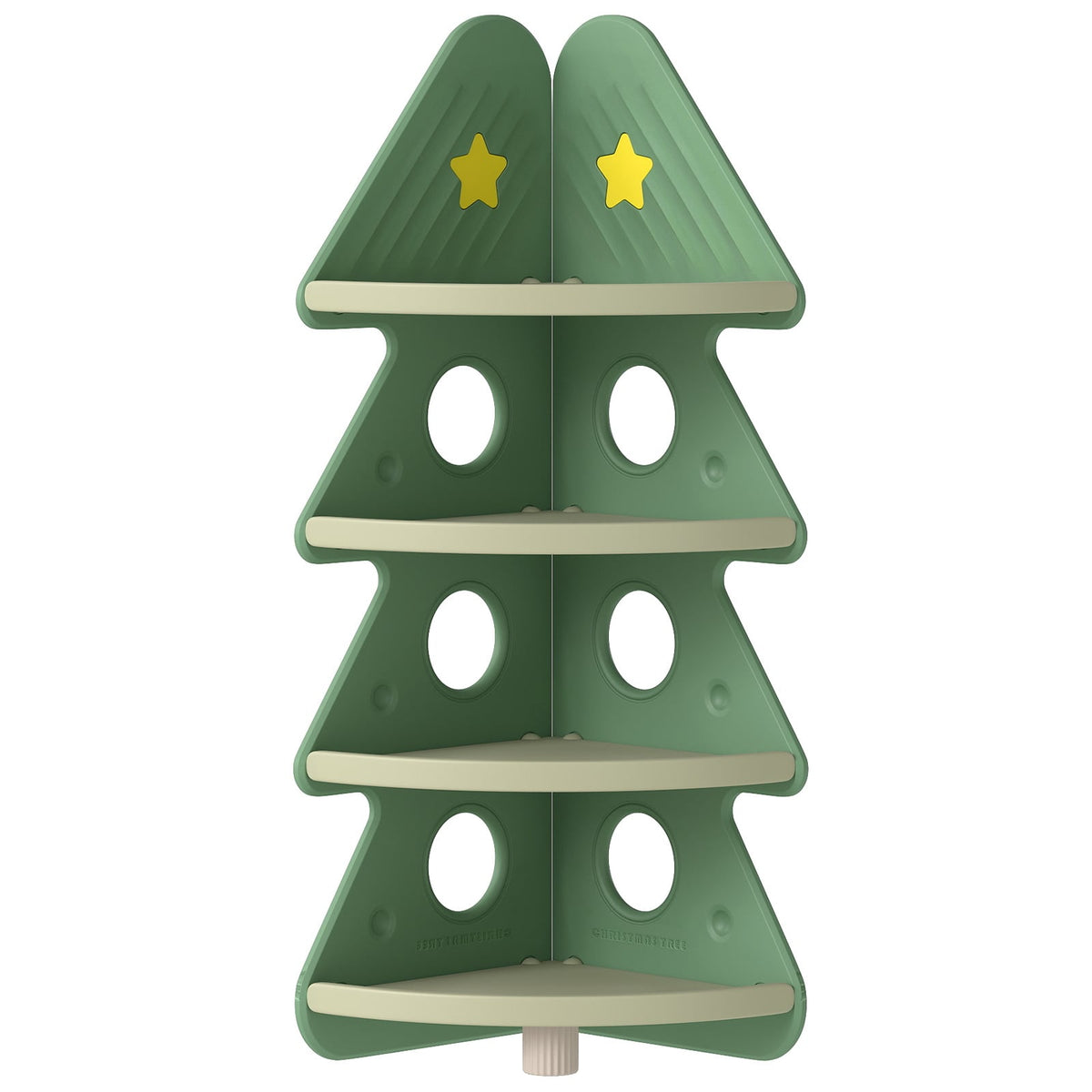 4-Tier Kids Corner Bookshelf Baby Display Shelf for Kids Room-Green-Kids Storage-DECOROLALA