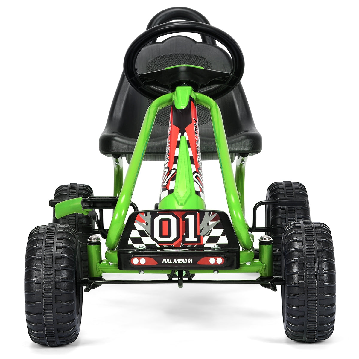 4 Wheel Pedal Powered Ride On with Adjustable Seat