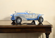 4" White Metal Hand Painted Model Car Tabletop Sculpture-Sculptures-DECOROLALA