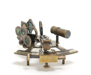 4" X 4.5" X 2.5" Nautical Sextant In Wood Box Medium-Sculptures-DECOROLALA