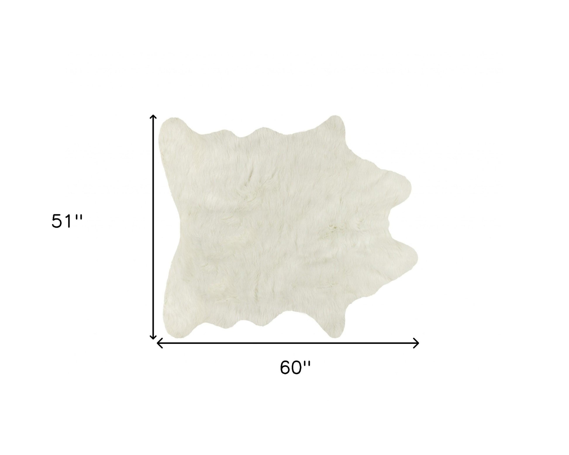 4' X 5' Off White Faux Cowhide Animal Print Cowhide Area Rug-Area Rugs-DECOROLALA