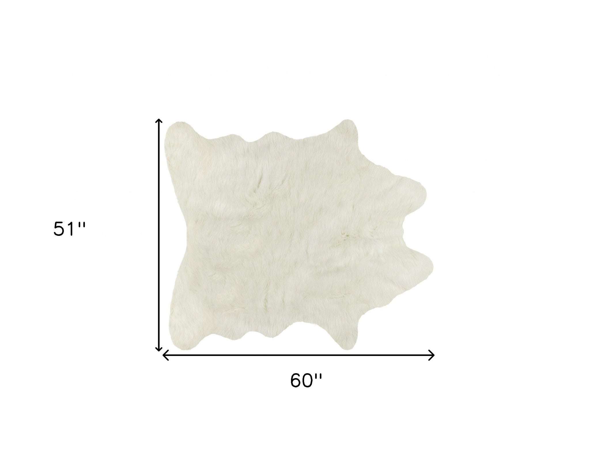 4' X 5' Off White Faux Cowhide Animal Print Cowhide Area Rug-Area Rugs-DECOROLALA