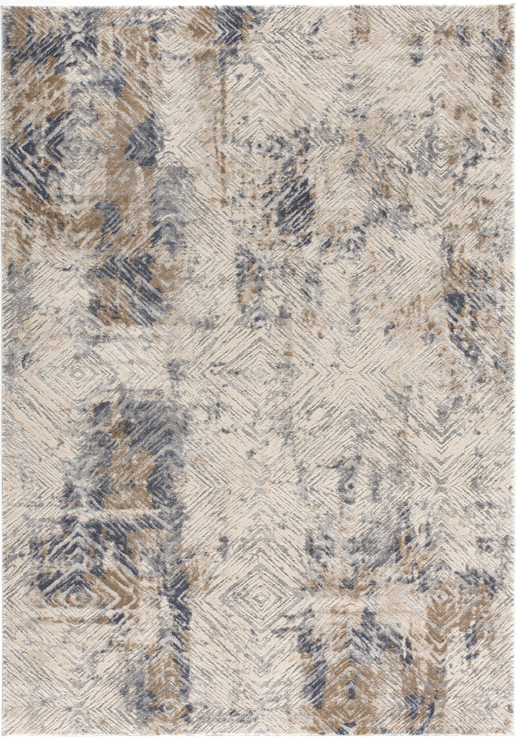 4' X 6' Beige Abstract Printed Area Rug-Area Rugs-DECOROLALA