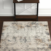 4' X 6' Beige Abstract Printed Area Rug-Area Rugs-DECOROLALA