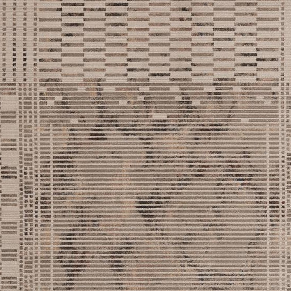 4' X 6' Beige And Brown Abstract Area Rug-Area Rugs-DECOROLALA