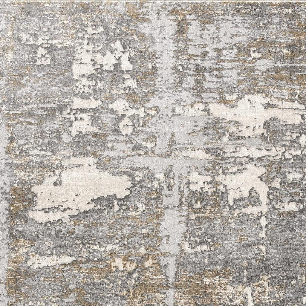 4' X 6' Beige And Gray Distressed Area Rug-Area Rugs-DECOROLALA