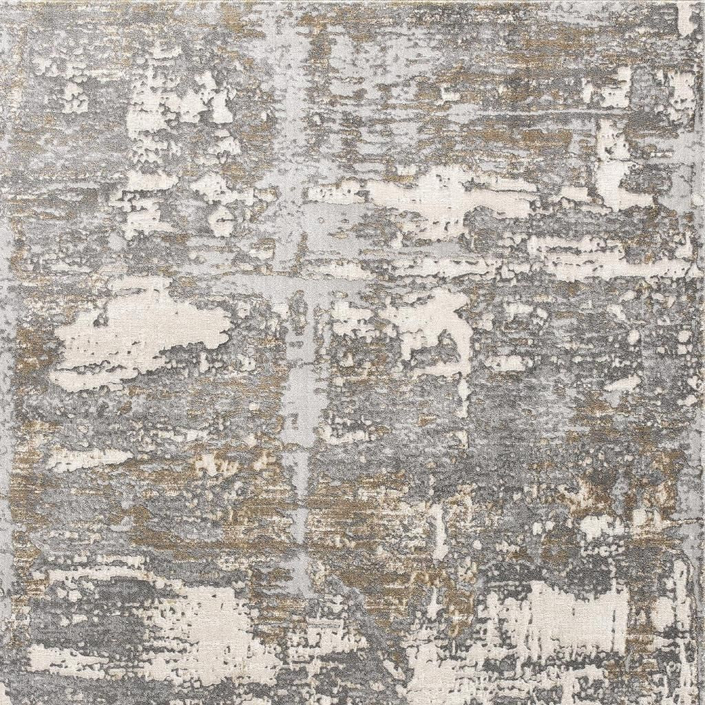 4' X 6' Beige And Gray Distressed Area Rug-Area Rugs-DECOROLALA