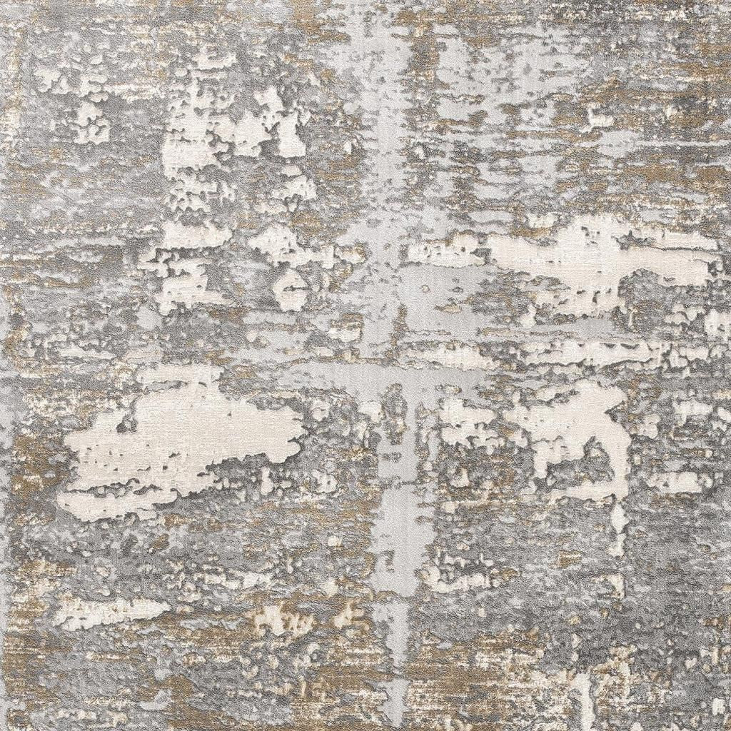 4' X 6' Beige And Gray Distressed Area Rug-Area Rugs-DECOROLALA
