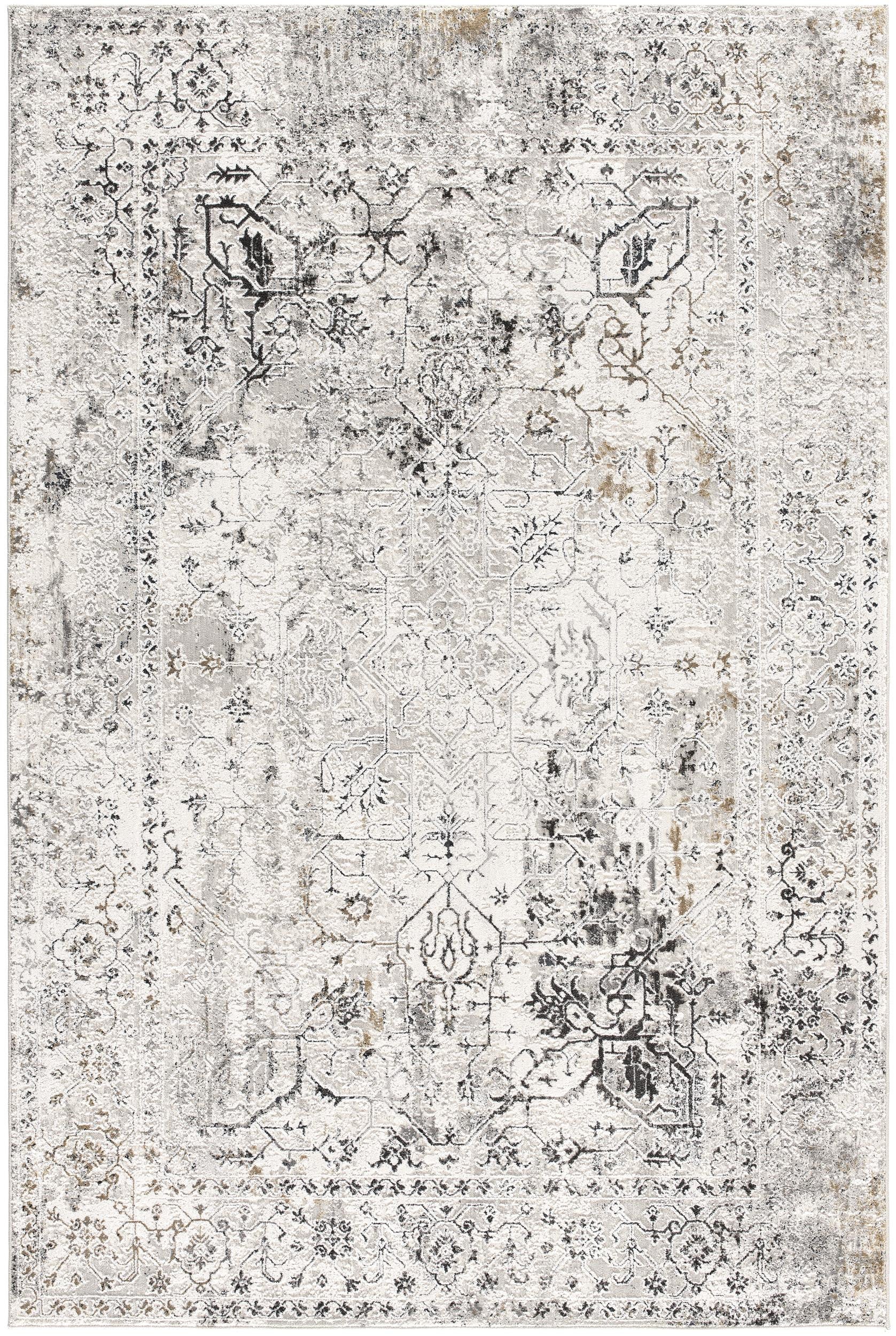 4' X 6' Beige Oriental Area Rug-Area Rugs-DECOROLALA