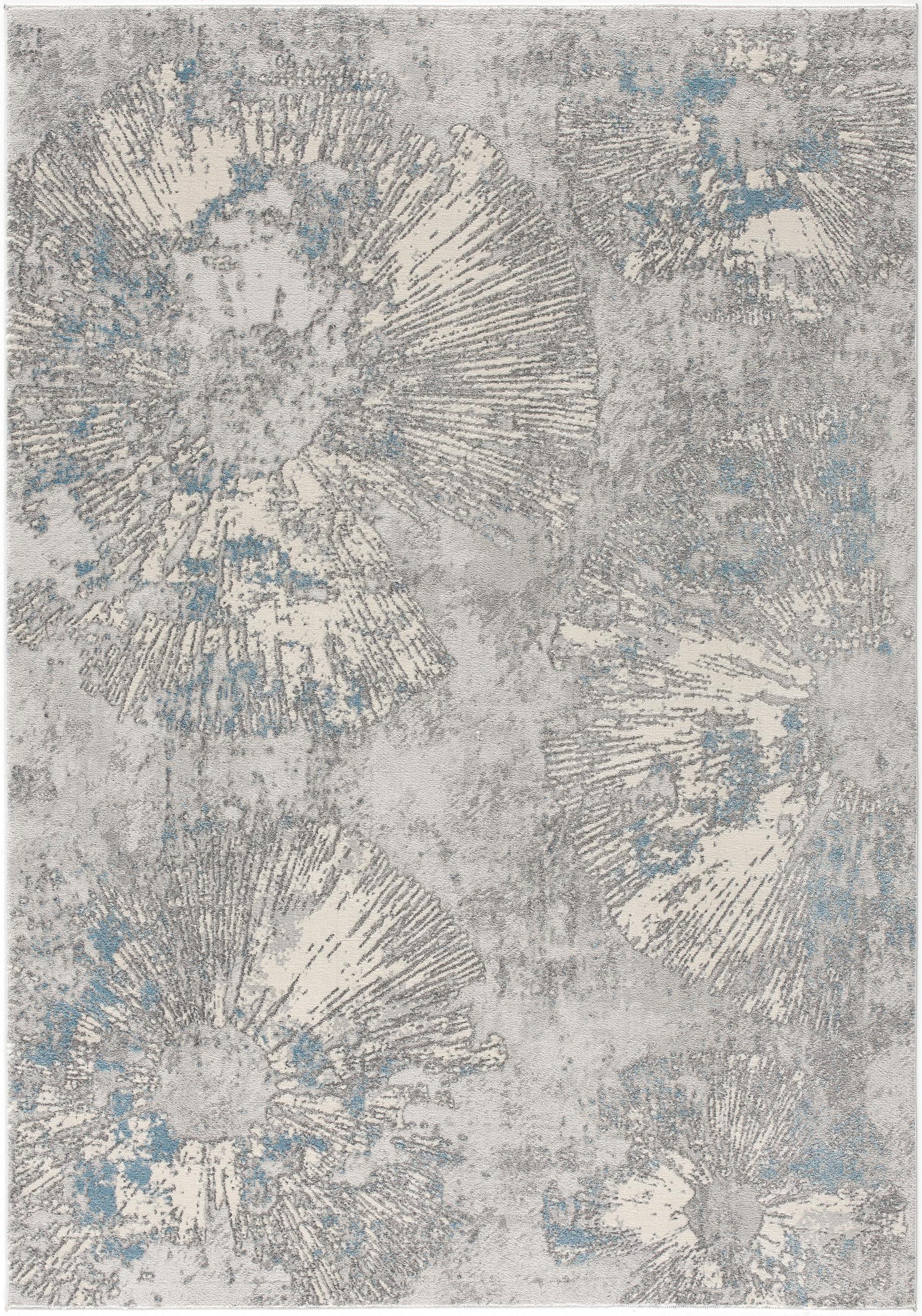 4' X 6' Blue Abstract Dhurrie Area Rug-Area Rugs-DECOROLALA