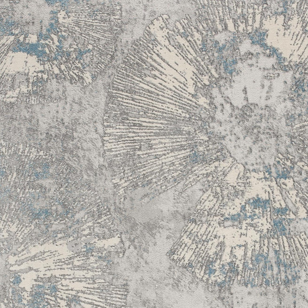4' X 6' Blue Abstract Dhurrie Area Rug-Area Rugs-DECOROLALA