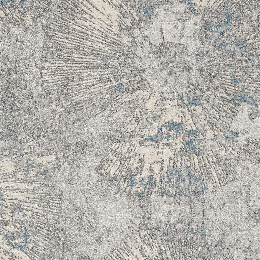 4' X 6' Blue Abstract Dhurrie Area Rug-Area Rugs-DECOROLALA