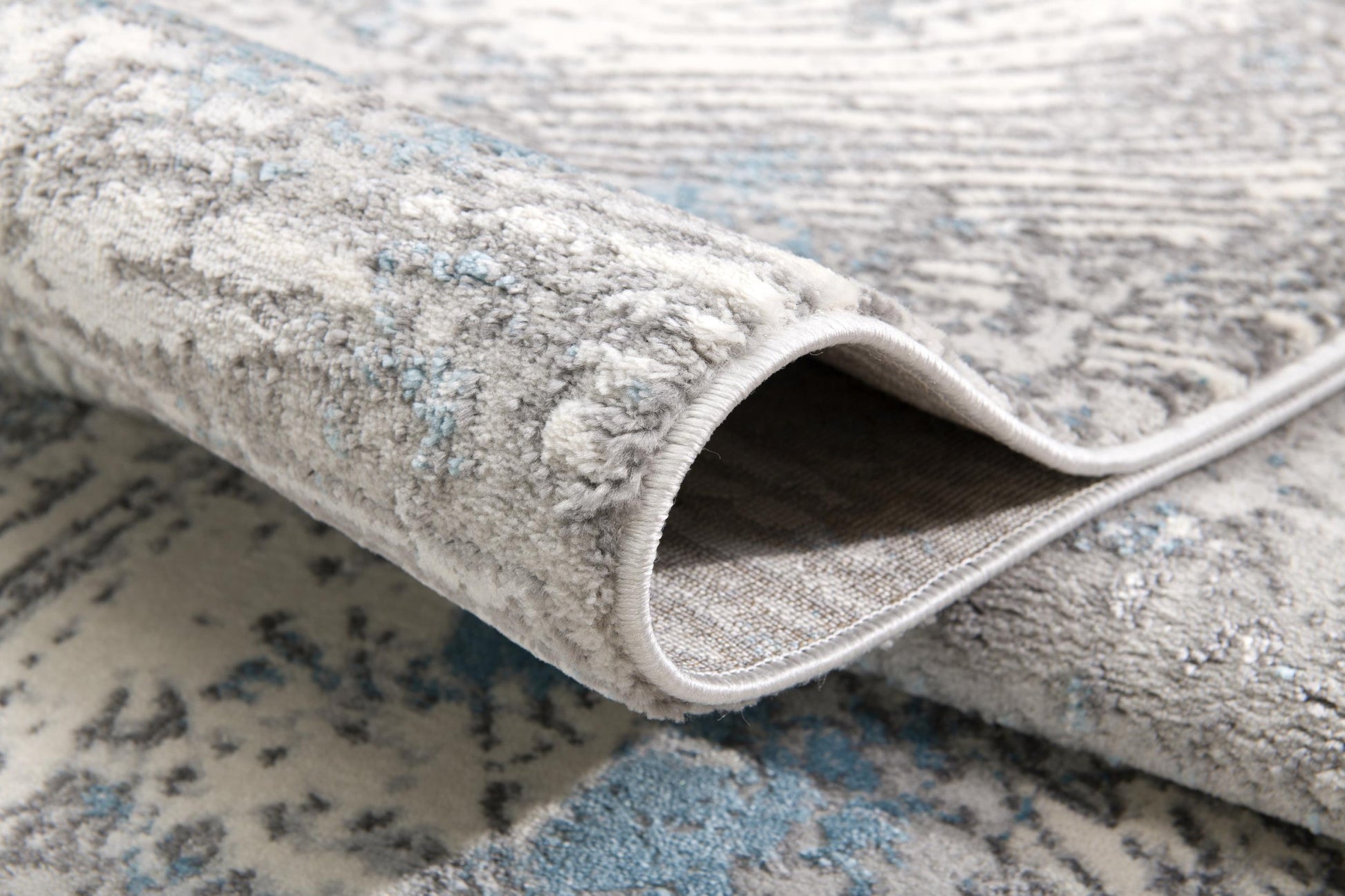 4' X 6' Blue Abstract Dhurrie Area Rug-Area Rugs-DECOROLALA